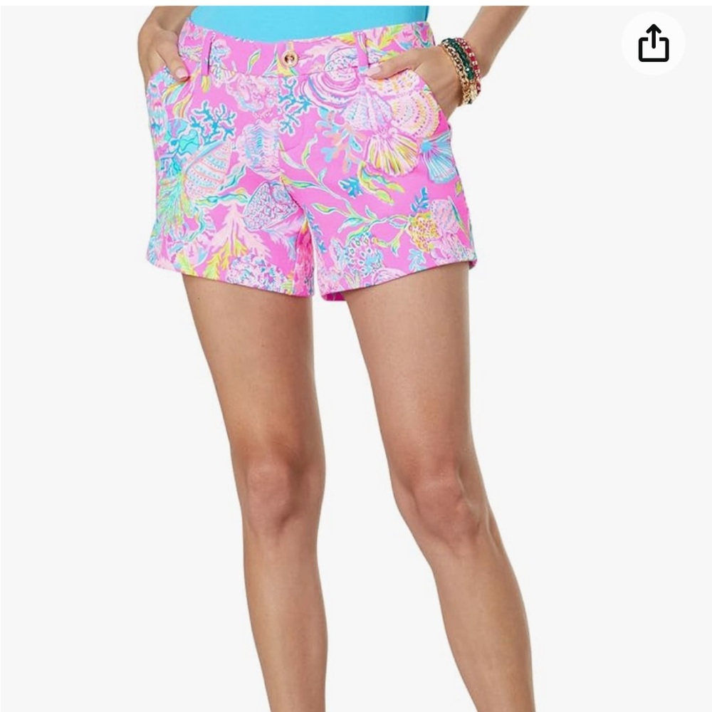 NWT Lilly Pulitzer “Shell Me Something Good” Callahan Knit Short 5” - size 4